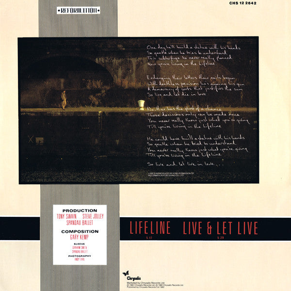 Spandau Ballet : Lifeline (12", Single)