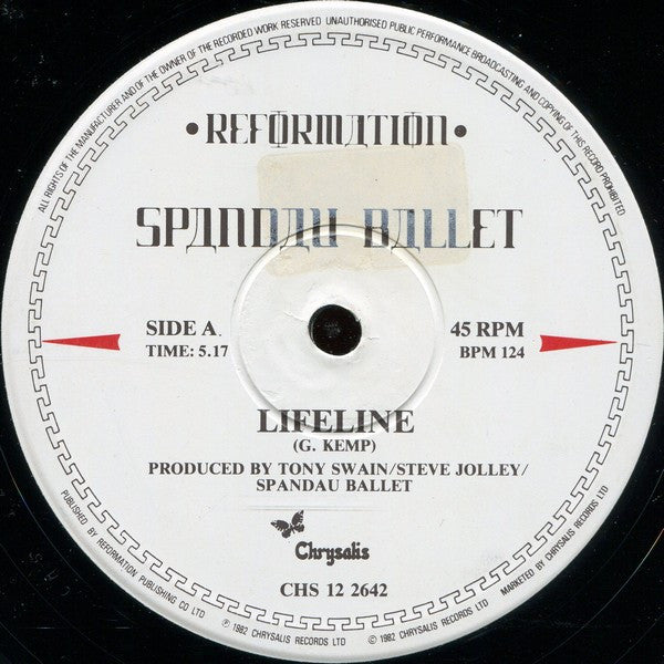 Spandau Ballet : Lifeline (12", Single)
