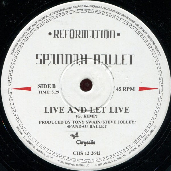Spandau Ballet : Lifeline (12", Single)