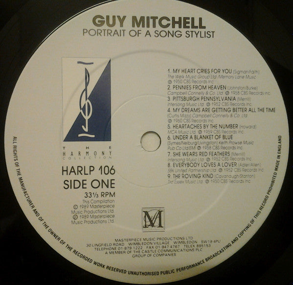 Guy Mitchell : Portrait Of A Song Stylist (LP, Comp)