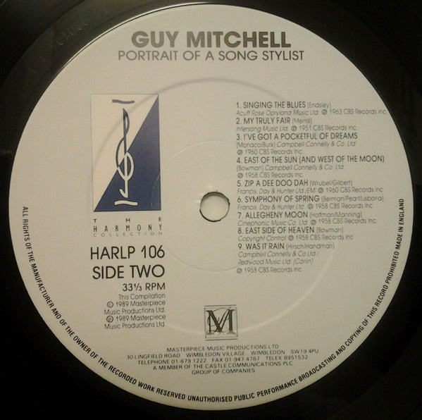 Guy Mitchell : Portrait Of A Song Stylist (LP, Comp)