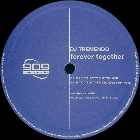 DJ Tremendo : Forever Together (12")