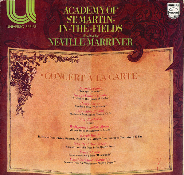 The Academy Of St. Martin-in-the-Fields : Concert A La Carte (LP, Album)