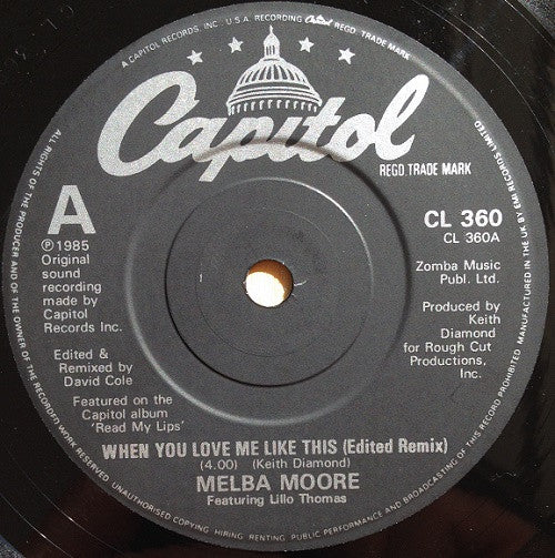 Melba Moore : When You Love Me Like This (7")