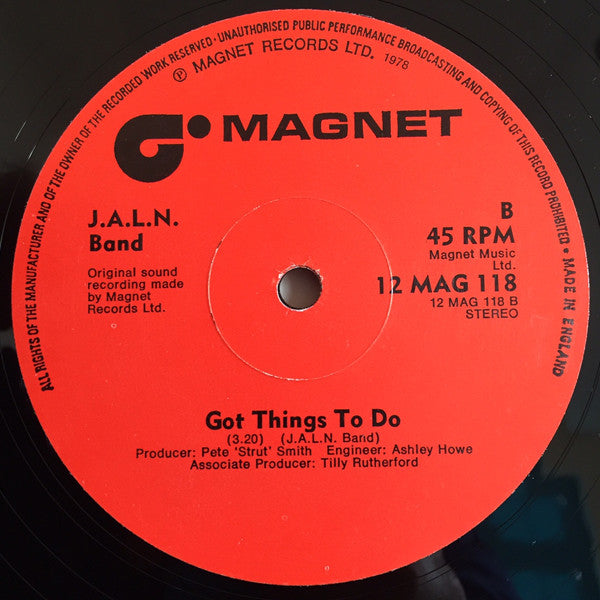 J.A.L.N. Band : Get Up (And Let Yourself Go) / Got Things To Do (12", Single, Ltd)