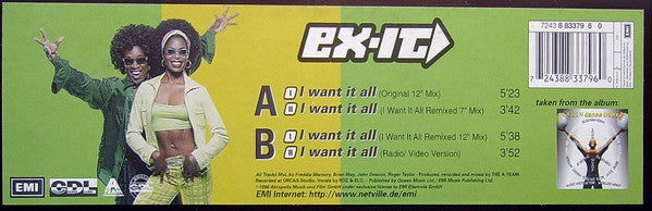 Ex-It : I Want It All (12")