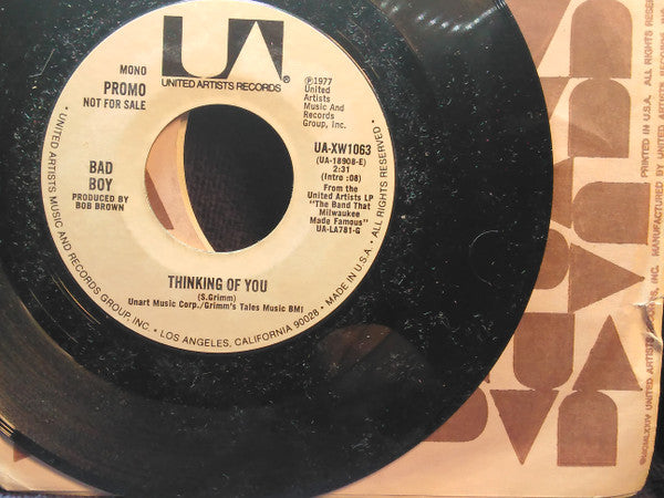 Bad Boy (9) : Thinking Of You (7", Mono, Promo)