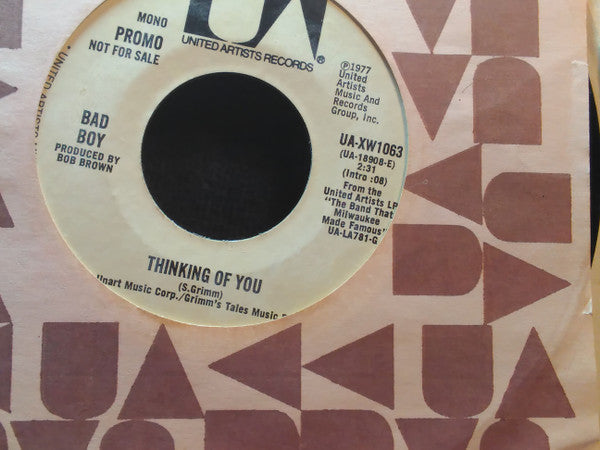 Bad Boy (9) : Thinking Of You (7", Mono, Promo)