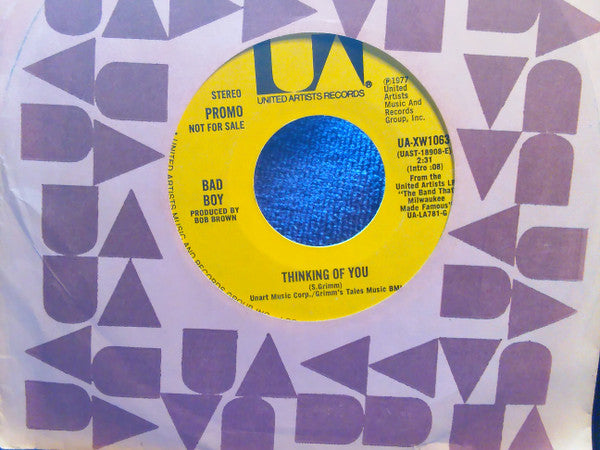 Bad Boy (9) : Thinking Of You (7", Mono, Promo)