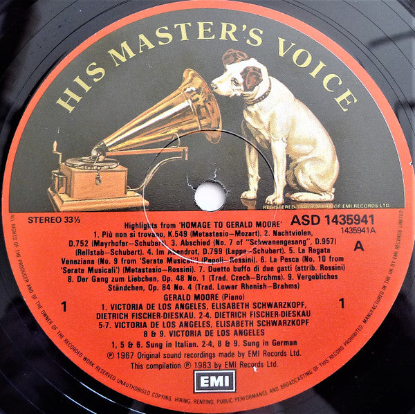Victoria De Los Angeles • Elisabeth Schwarzkopf • Dietrich Fischer-Dieskau And  Gerald Moore : An Evening with de los Angeles, Schwarzkopf, Fischer-Dieskau and Gerald Moore (LP, Album)