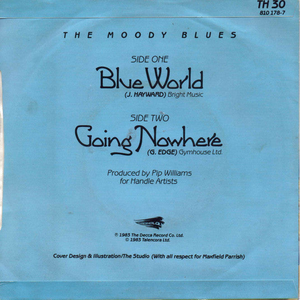 The Moody Blues : Blue World (7", Single, Pap)