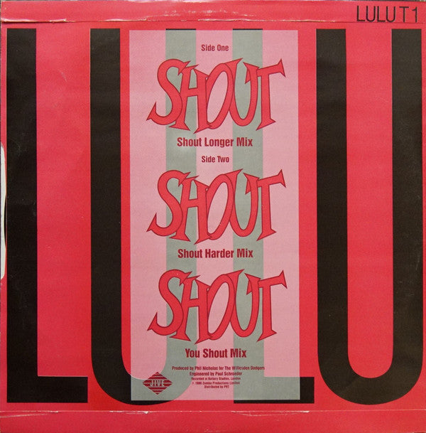 Lulu : Shout (1986 Re-Recording) (12")