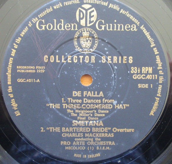 Pro Arte Orchestra : De Falla - Weinberger - Donizetti - Smetana (LP, Mono)