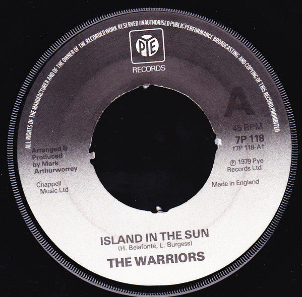 The Warriors (9) : Island In The Sun (7", Single, Promo)
