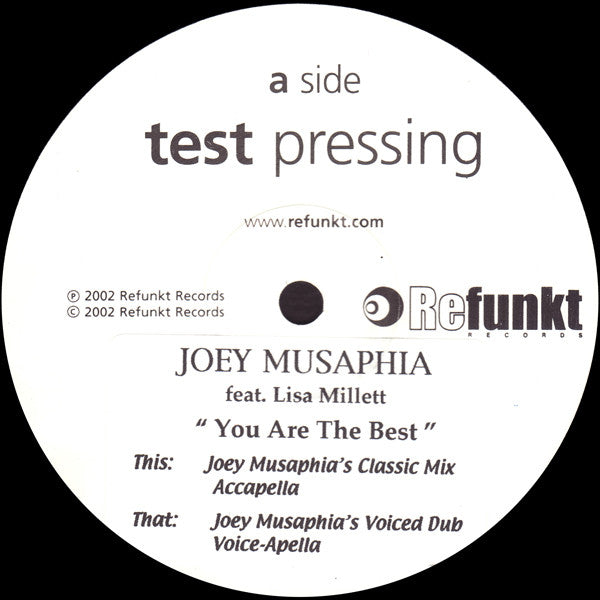 Joey Musaphia Feat. Lisa Millett : You Are The Best (12", TP)