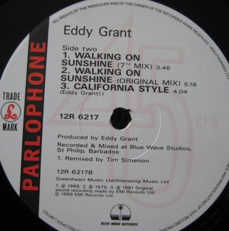 Eddy Grant : Walking On Sunshine  (12")
