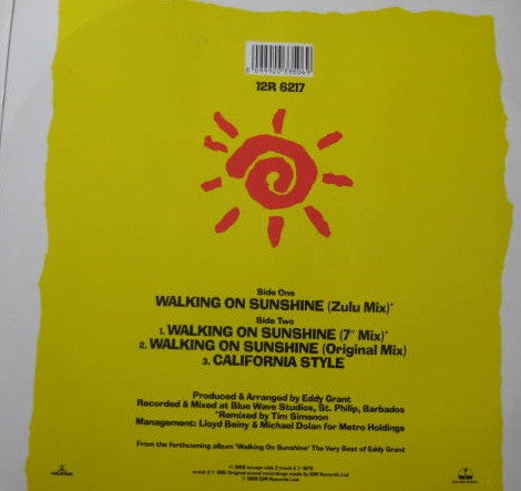 Eddy Grant : Walking On Sunshine  (12")