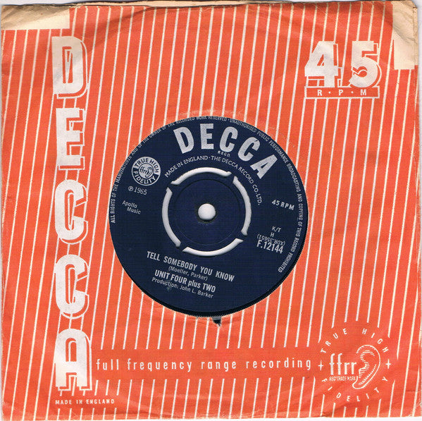 Unit Four Plus Two : (You've) Never Been In Love Like This Before (7", Single)