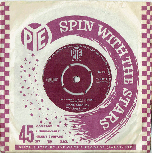 Dickie Valentine : One More Sunrise (Morgen) (7")