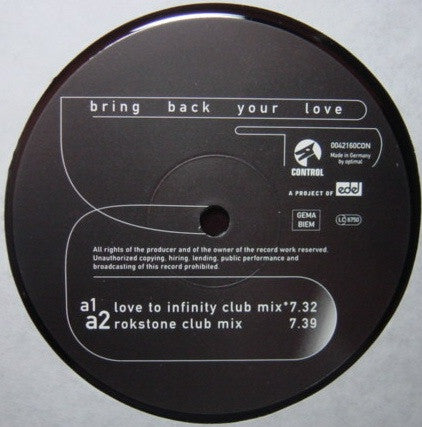Undercover : Bring Back Your Love (12", Maxi)