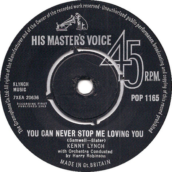 Kenny Lynch : You Can Never Stop Me Loving You (7", Single)