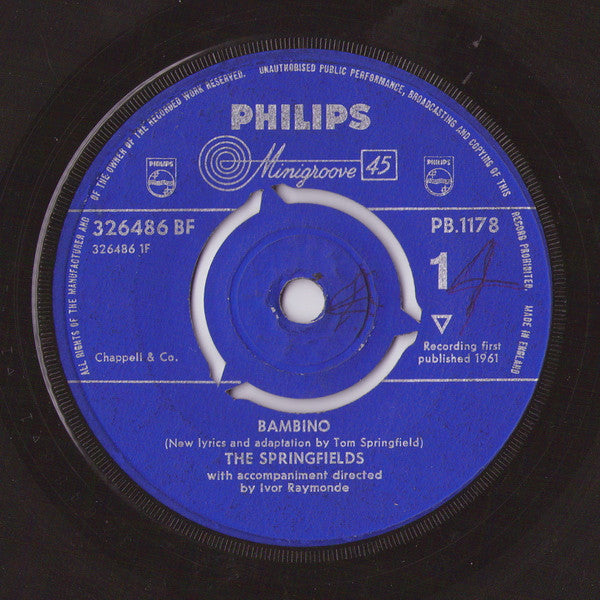 The Springfields : Bambino (7", Single, 3 P)