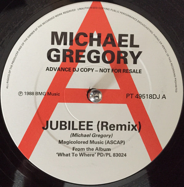 Michael Gregory : Jubilee (12", Single, Promo)