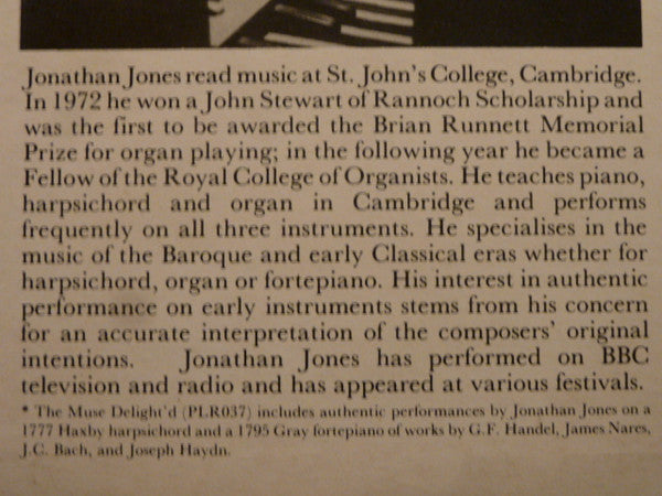 Jonathan Jones (8) : The Organ In The Age Of Reason (LP)