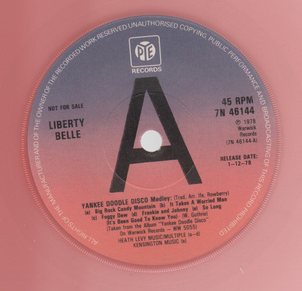 Liberty Belle : Yankee Doodle Disco (7", Single, Promo, Red)