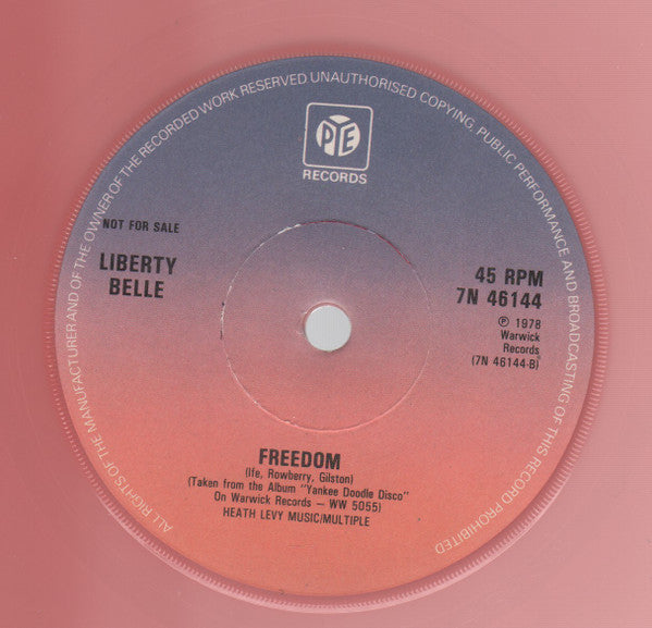 Liberty Belle : Yankee Doodle Disco (7", Single, Promo, Red)