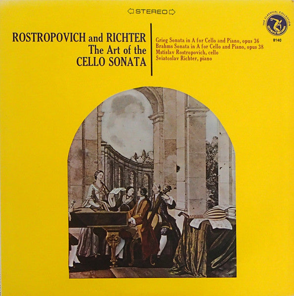 Mstislav Rostropovich And Sviatoslav Richter, Edvard Grieg, Johannes Brahms : The Art Of The Cello Sonata (LP)