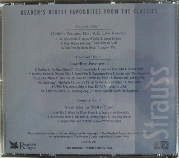 Johann Strauss Jr. : The Readers Digest Favorites From The Classics - Johann Strauss, Jr. (3xCD, Comp)