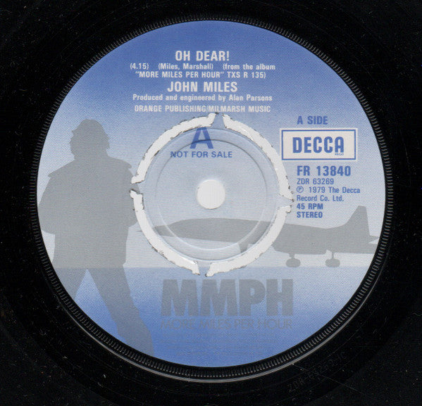 John Miles : Oh Dear! (7", Single, Promo)