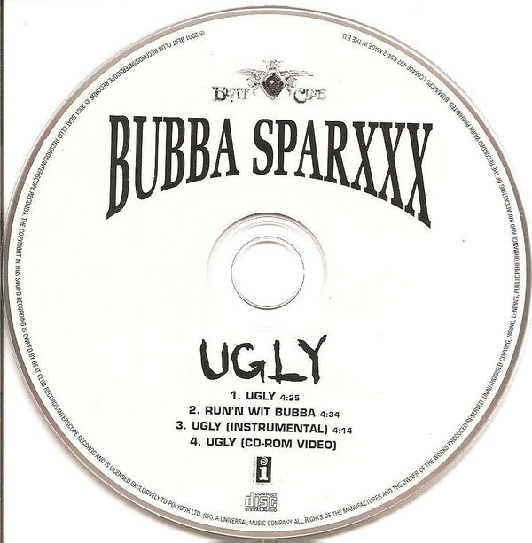 Bubba Sparxxx : Ugly (CD, Single, Enh)