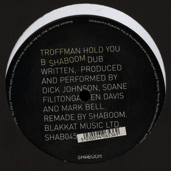 Troffman : Hold You (12")