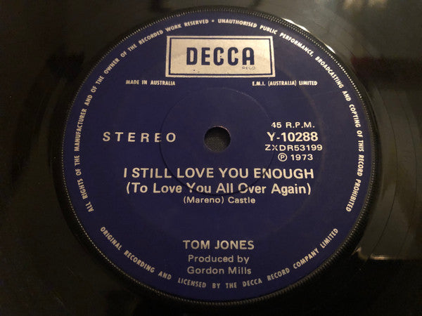 Tom Jones : Today I Started Loving You Again (7", Single)