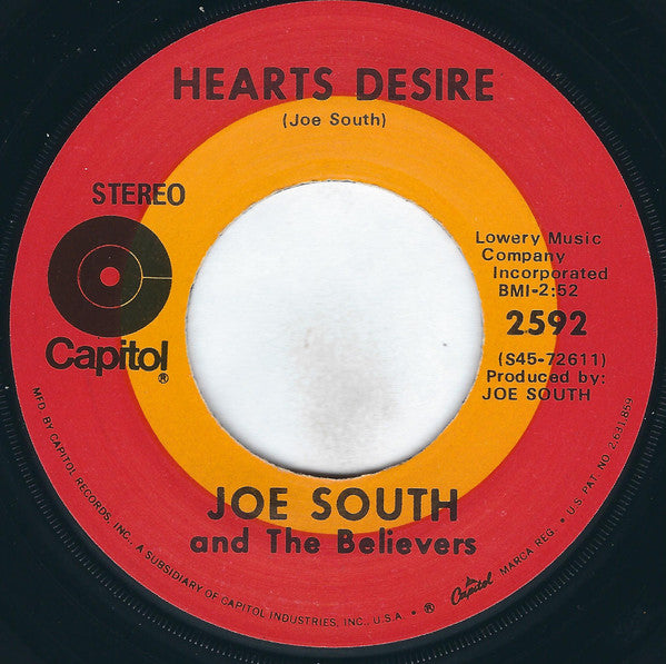 Joe South And The Believers : Don't It Make You Want To Go Home (7", Single, Scr)