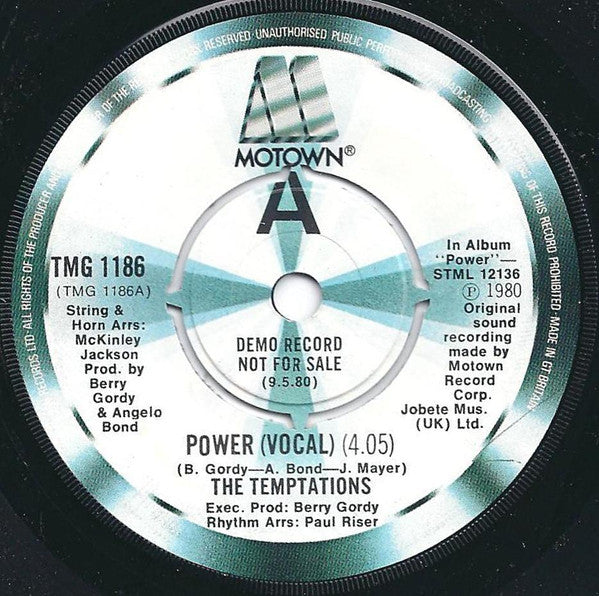 The Temptations : Power (Vocal) (7", Promo)