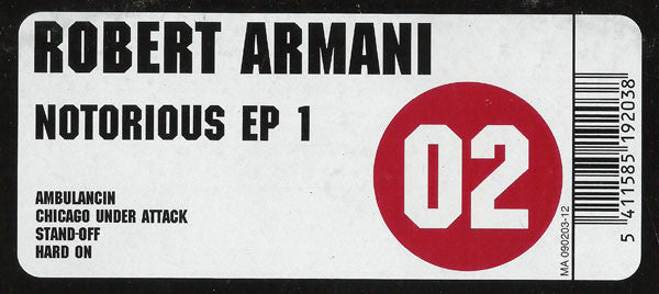 Robert Armani : Notorious EP 1 (12", EP)