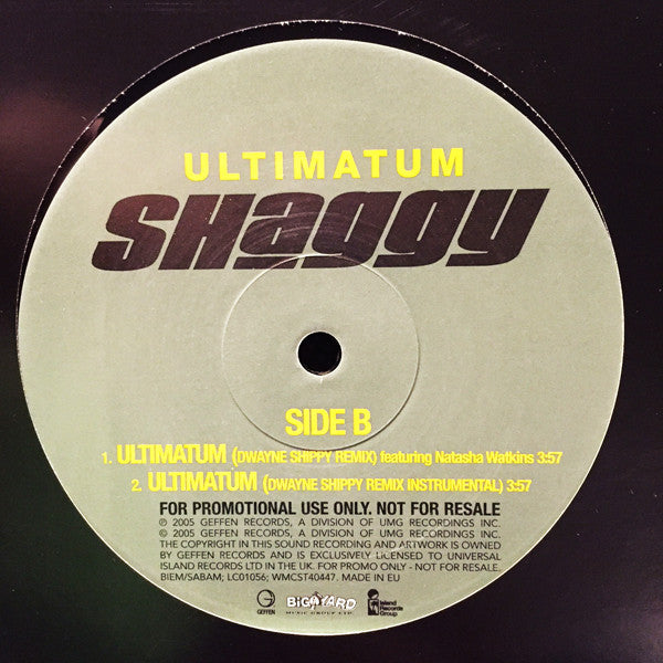 Shaggy : Ultimatum (12", Promo)