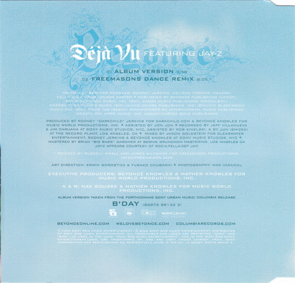 Beyoncé Featuring Jay-Z : Déjà Vu (CD, Single)