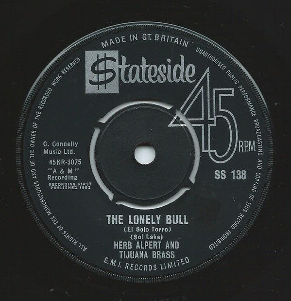 Herb Alpert & The Tijuana Brass : The Lonely Bull (7")
