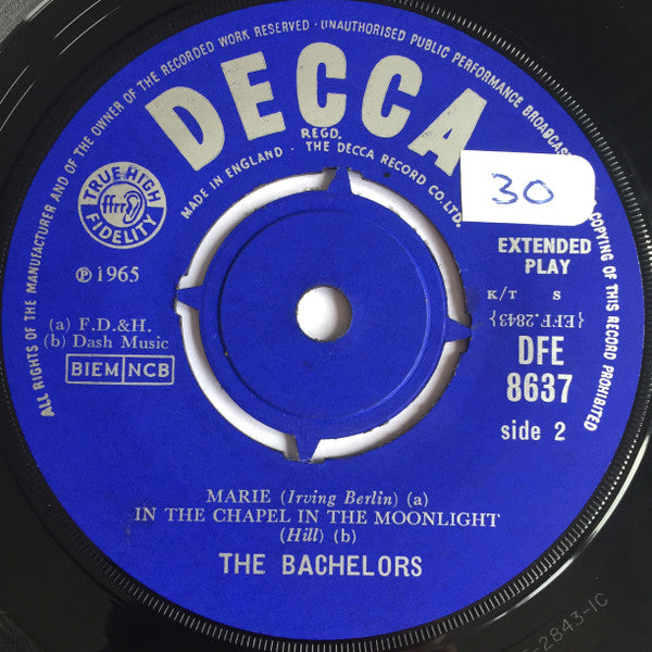The Bachelors : Hits / Vol·2 (7", EP)