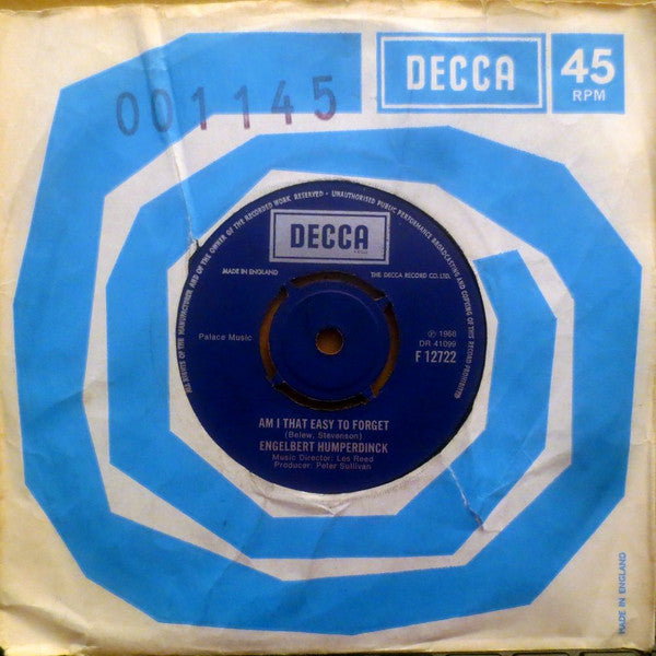 Engelbert Humperdinck : Am I That Easy To Forget (7", Single)