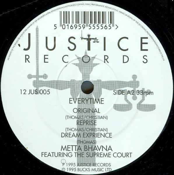 Metta Bhavna Featuring The Supreme Court : Everytime (2x12")