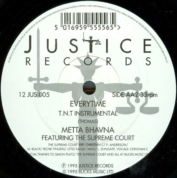 Metta Bhavna Featuring The Supreme Court : Everytime (2x12")