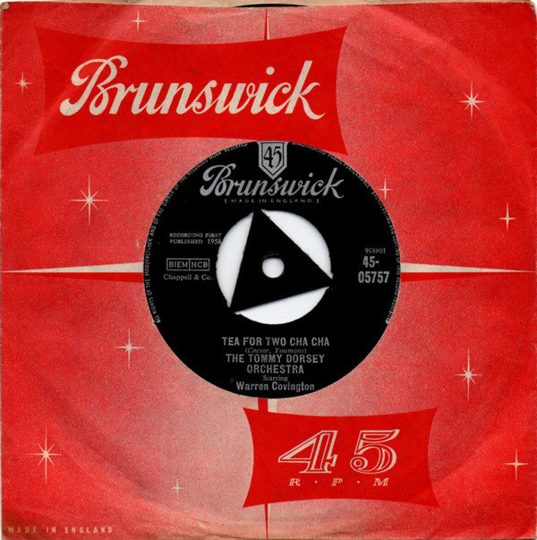 Tommy Dorsey And His Orchestra Starring Warren Covington : Tea For Two Cha Cha (7", Single, Tri)