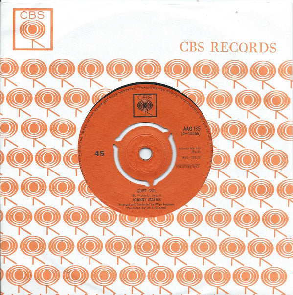 Johnny Mathis : What Will My Mary Say (7")
