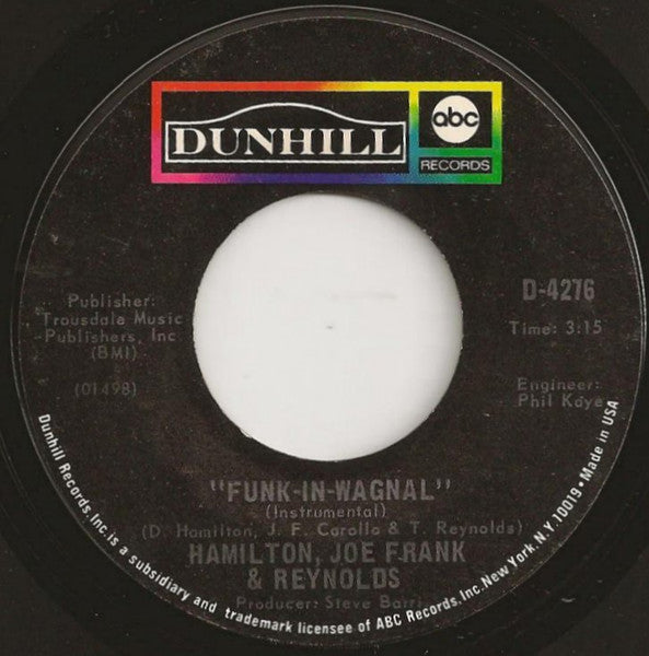 Hamilton, Joe Frank & Reynolds : Don't Pull Your Love / Funk-In-Wagnal (7", Styrene, Ter)
