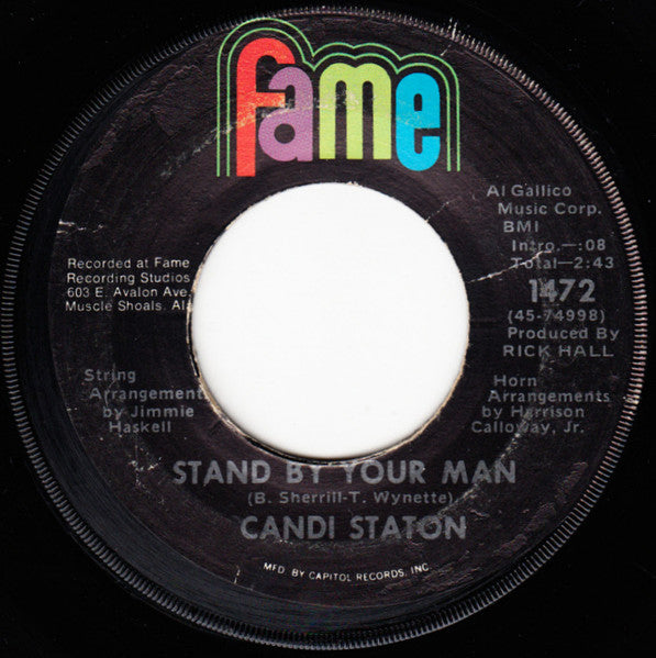 Candi Staton : Stand By Your Man / How Can I Put Out The Flame (7", Single, Jac)